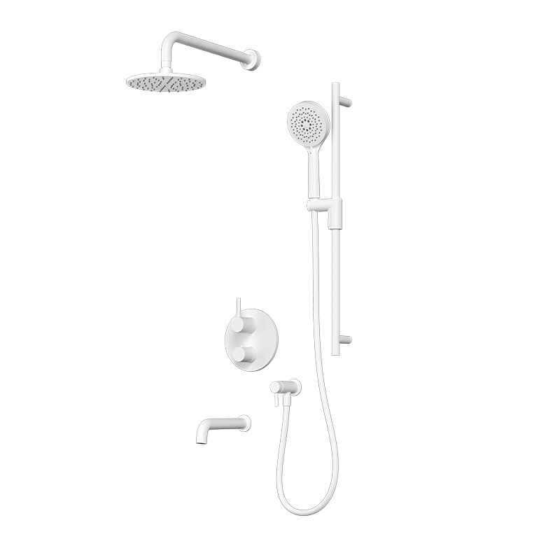 Ensemble de douche thermostatique Rubi Vertigo-blanc mat