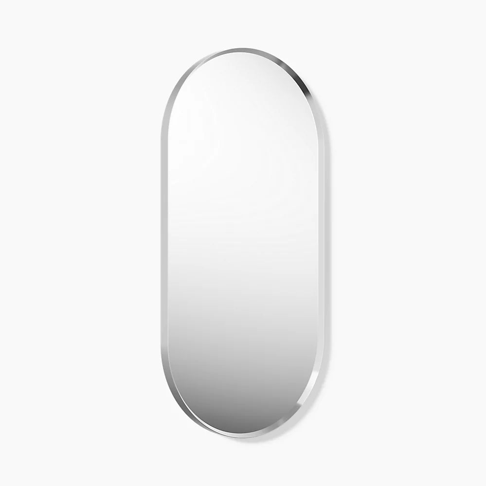 Miroir ESSENTIAL en forme de capsule avec cadre, 20 po x 40 po