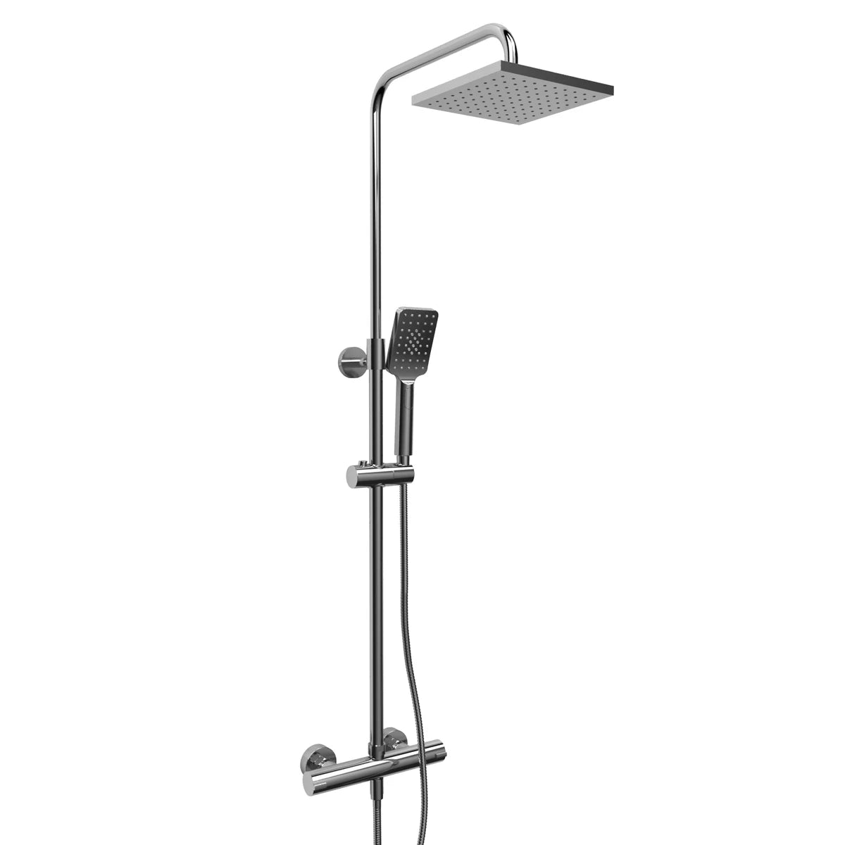 Rail de douche Duo avec barre thermostatique externe 1/2" RIOBEL - CSTQ57-chrome