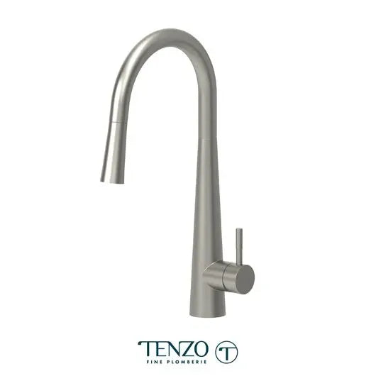 Robinet de cuisine TENZO Aviva monocommande à douchette 2 fonctions -nickel brossé