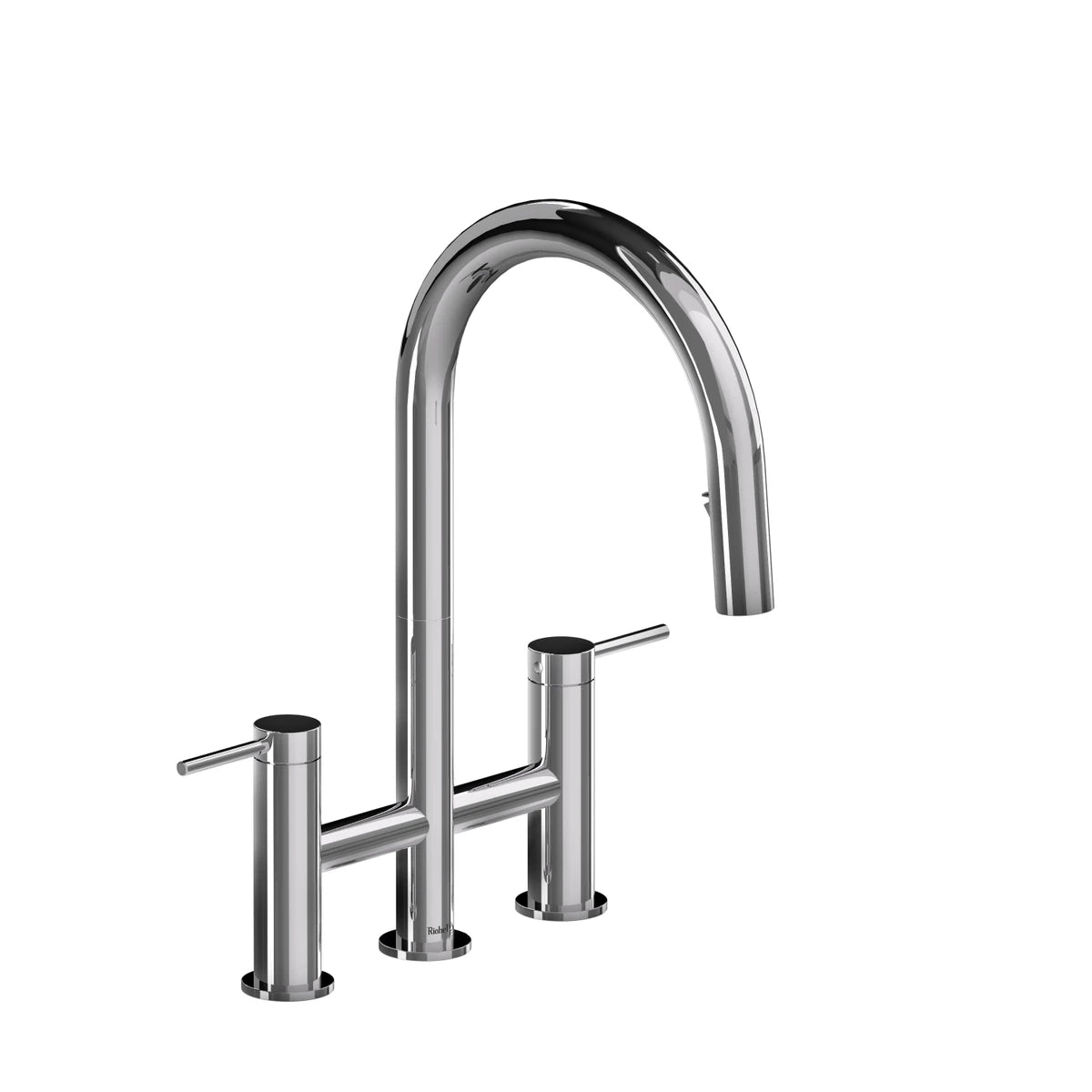 Robinet de cuisine avec douchette rétractable Bridge et bec en C AzureMC