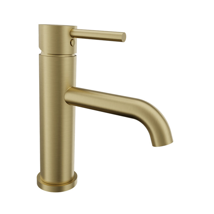 Single-hole basin faucet, pop-up drain included