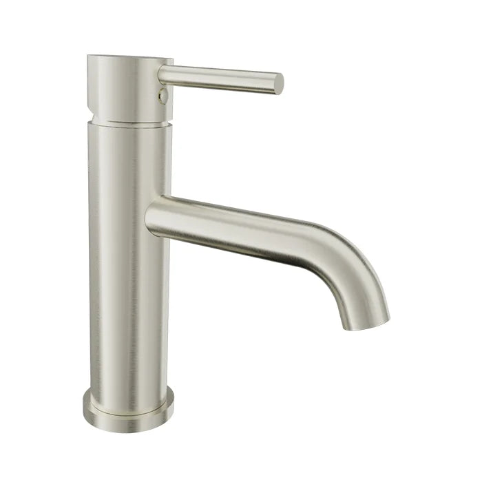 Single-hole basin faucet, pop-up drain included
