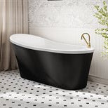 Baignore Opus Mezzo FLEURCO blanc couvre-drain noir
