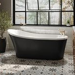 Bain Opus Mezzo FLEURCO blanc couvre-drain noir