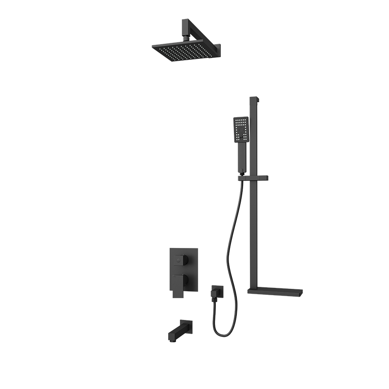Ensemble de douche à pression balancée Rubi Quatro-noir
