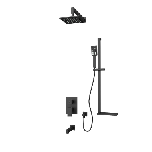 Ensemble de douche à pression balancée Rubi Quatro-noir