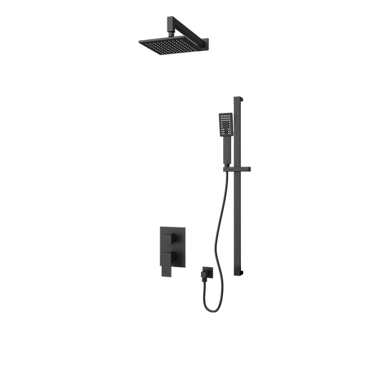 Ensemble de douche à pression balancée Rubi Quatro-noir mat