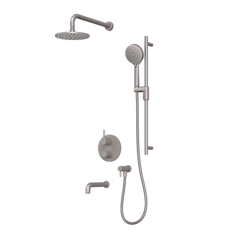 Ensemble de douche thermostatique Rubi Vertigo-Nickel brossé