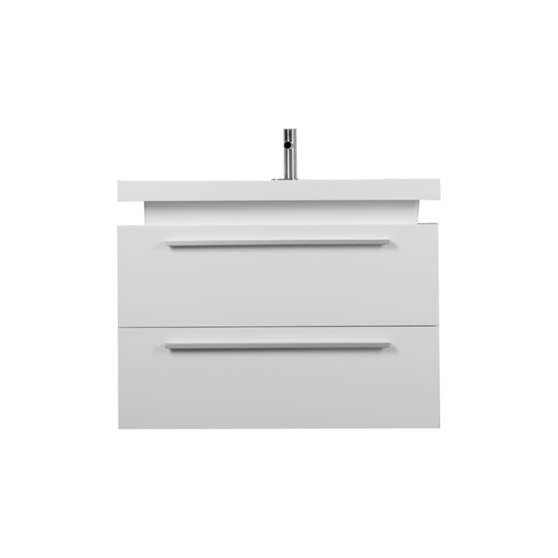 Ensemble lavabo et vanité Blanc Laqué RUBI
