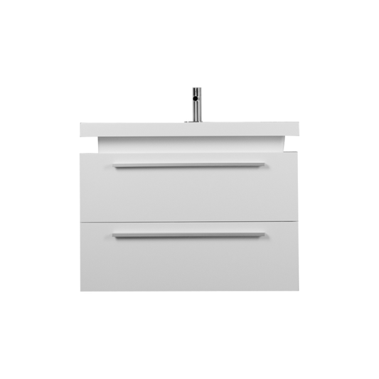 Ensemble lavabo et vanité Blanc Laqué RUBI