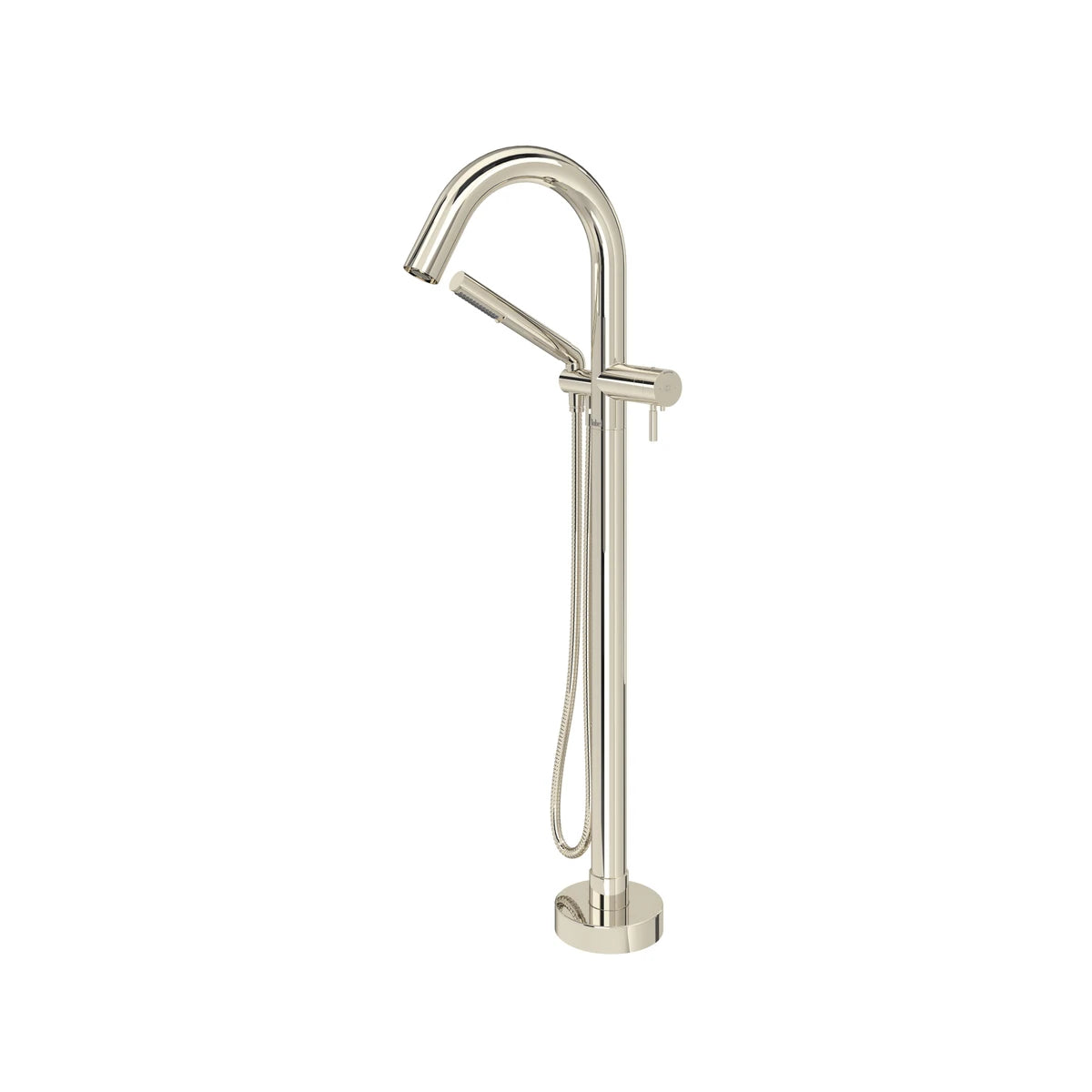 Garniture de robinet de bain RIOBEL monotrou thermostatique fixé au sol RiuMC- Nickel poli