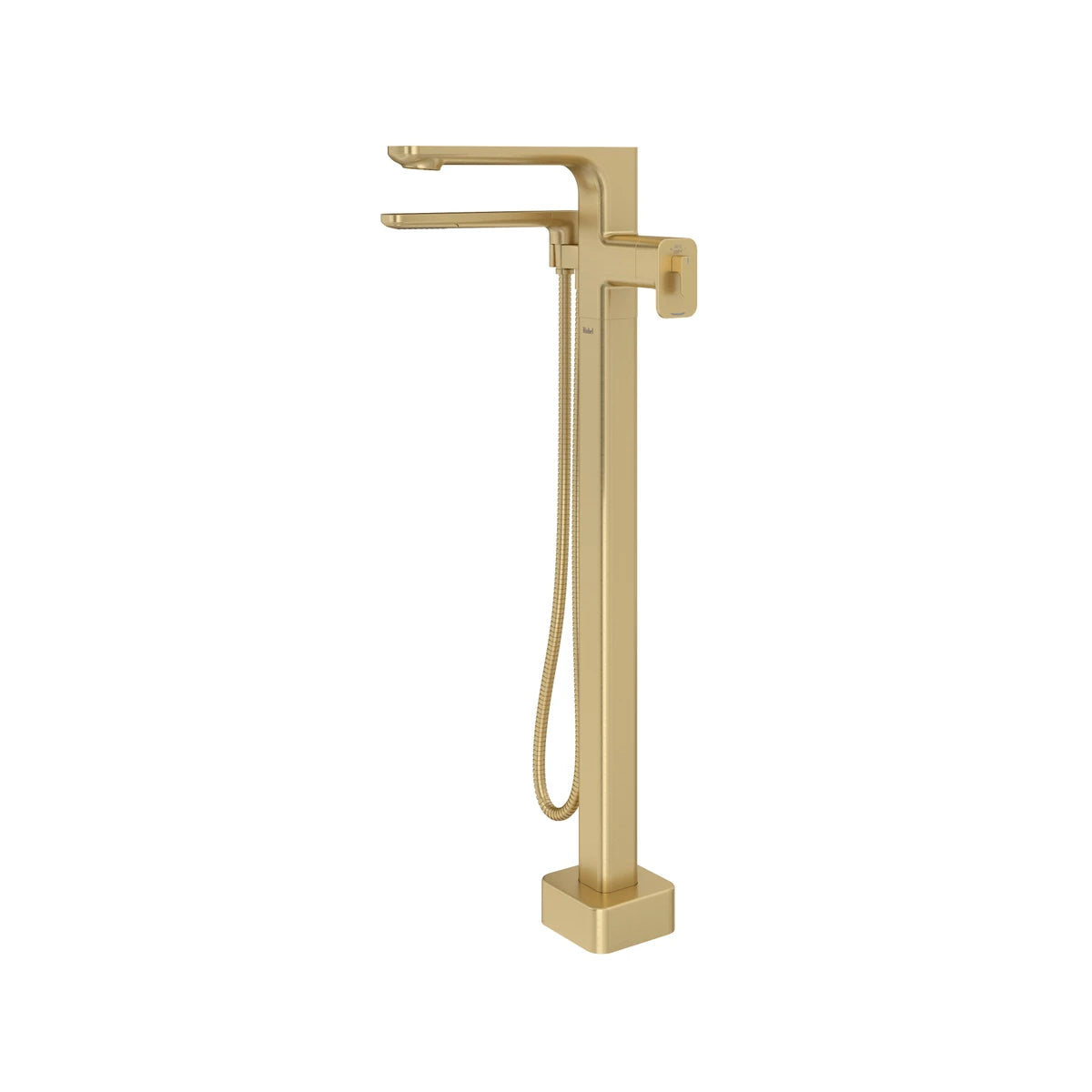 Robinet de bain RIOBEL monotrou thermostatique fixé au sol EquinoxMC - TEQ39-Or satin