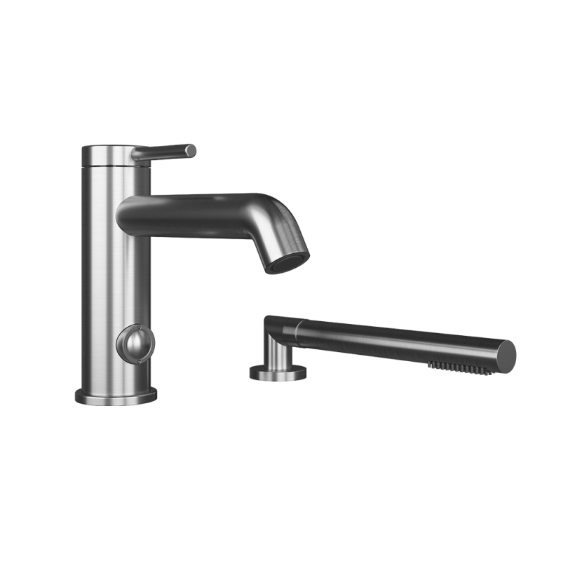 Robinet de bain RUBI VERTIGO 2 morceaux-nickel brossé