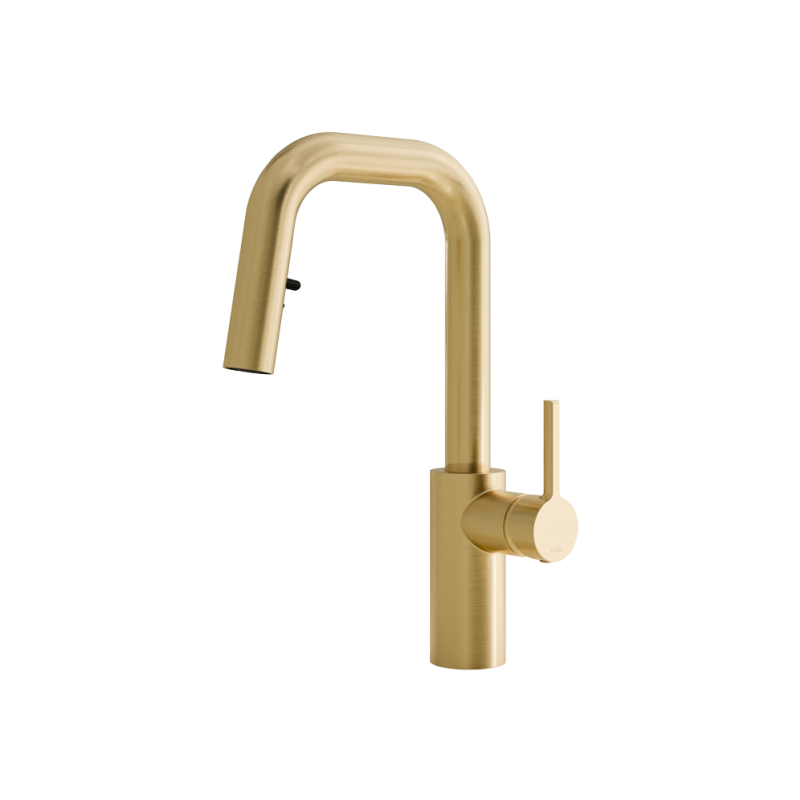 Robinet de bar de cuisine Rubi Nao avec douchette 2 jets-gold