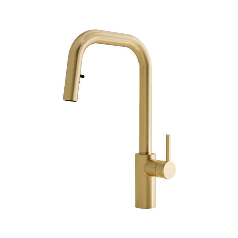 Robinet de cuisine Rubi Nao avec douchette 2 jets-gold