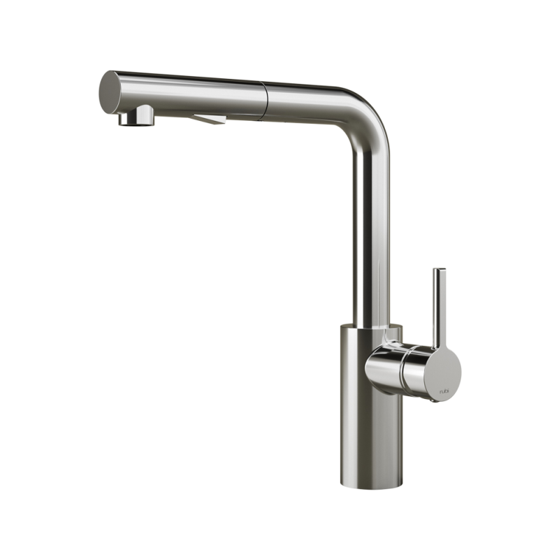 Robinet de cuisine Rubi Noto avec douchette 2 jets-chrome