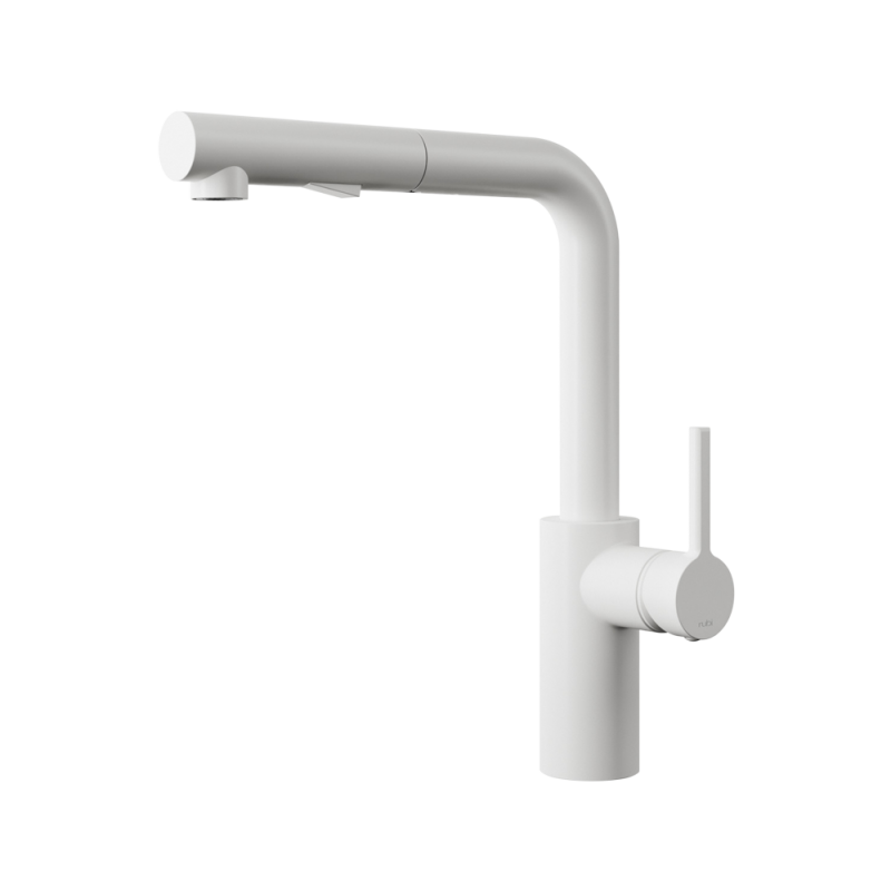 Robinet de cuisine Rubi Noto avec douchette 2 jets-white mat