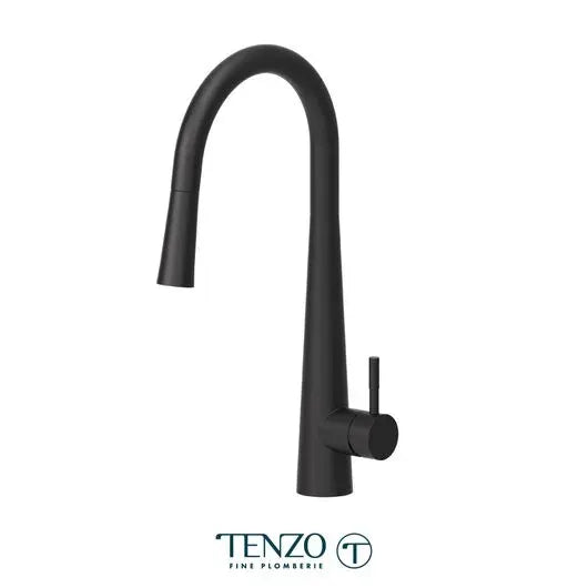 Robinet de cuisine TENZO Aviva monocommande à douchette 2 fonctions -noir mat
