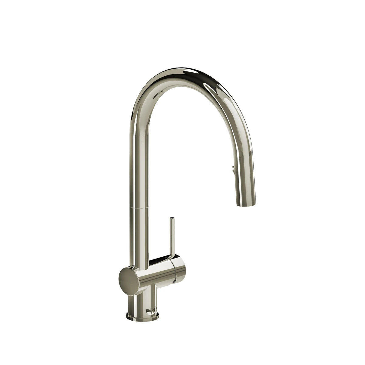 Robinet de cuisine avec douchette rétractable et bec en C  RIOBEL AzureMC - AZ201-nickel poli