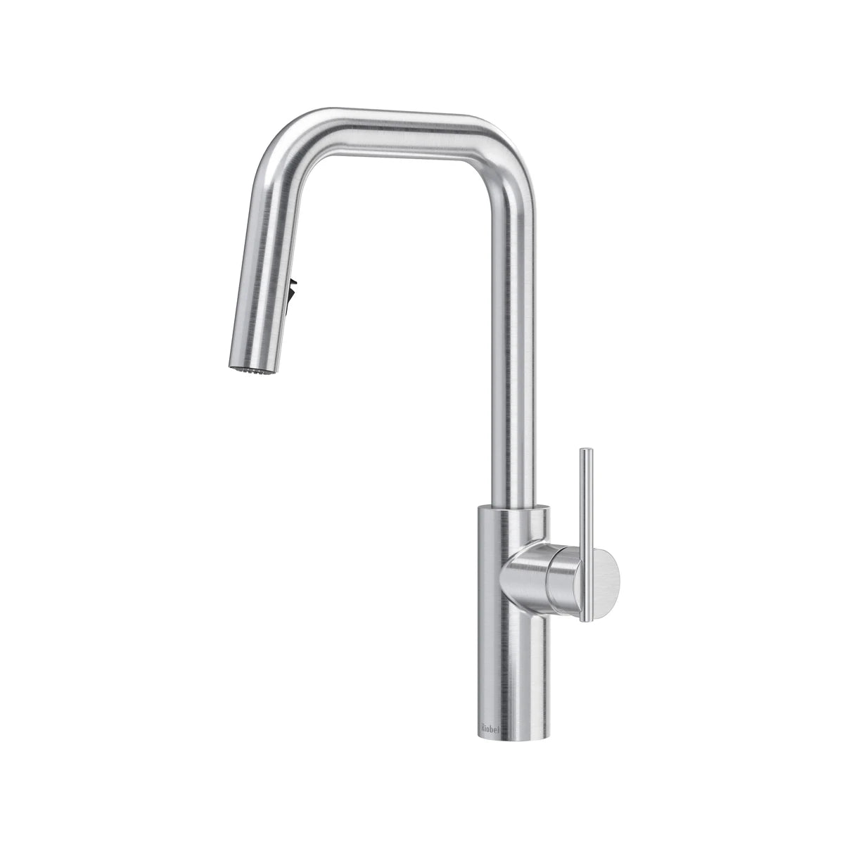 Robinet de cuisine avec douchette rétractable et bec en U RIOBEL LateralMC - LTSQ201-Acier inoxydable