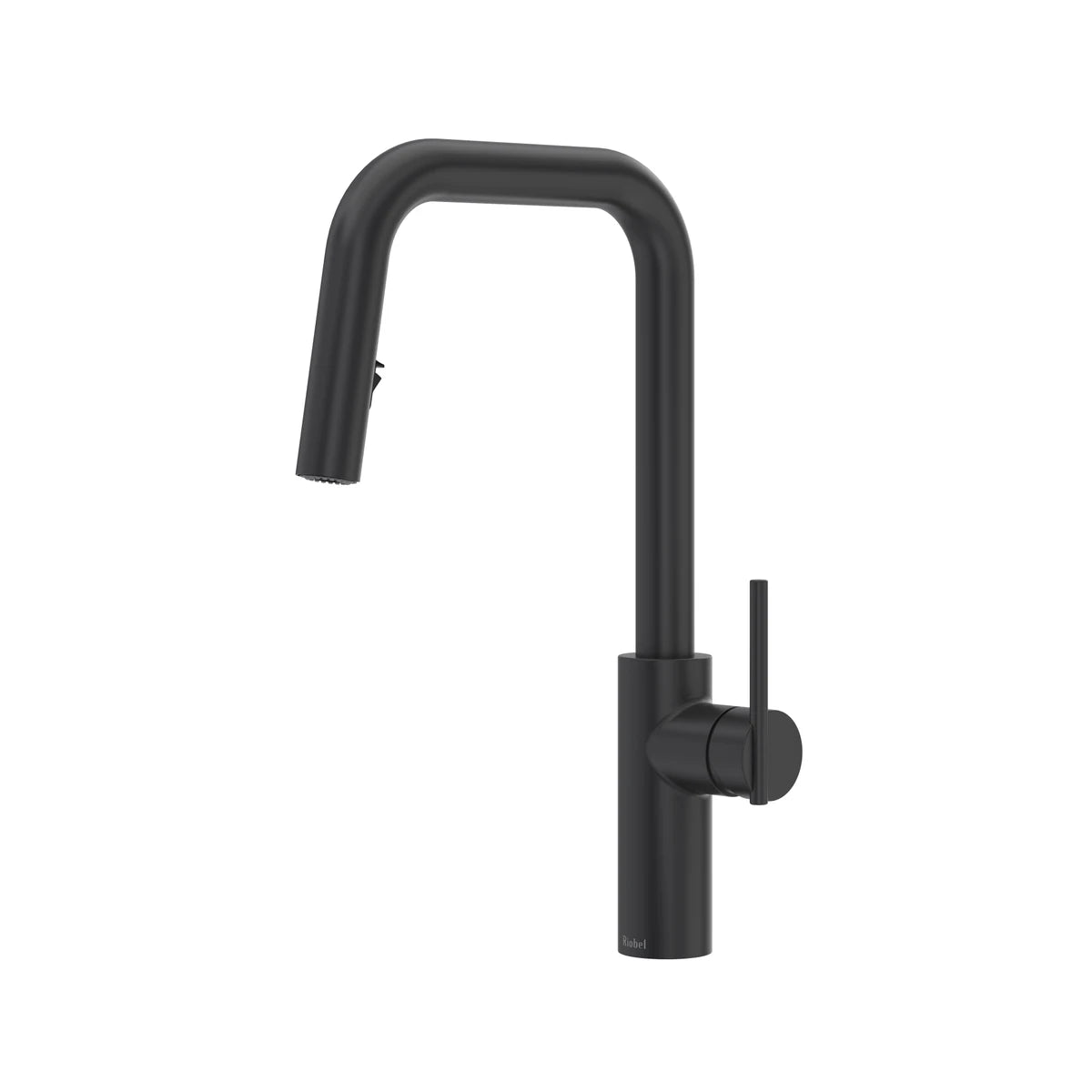 Robinet de cuisine avec douchette rétractable et bec en U RIOBEL LateralMC - LTSQ201-Noir