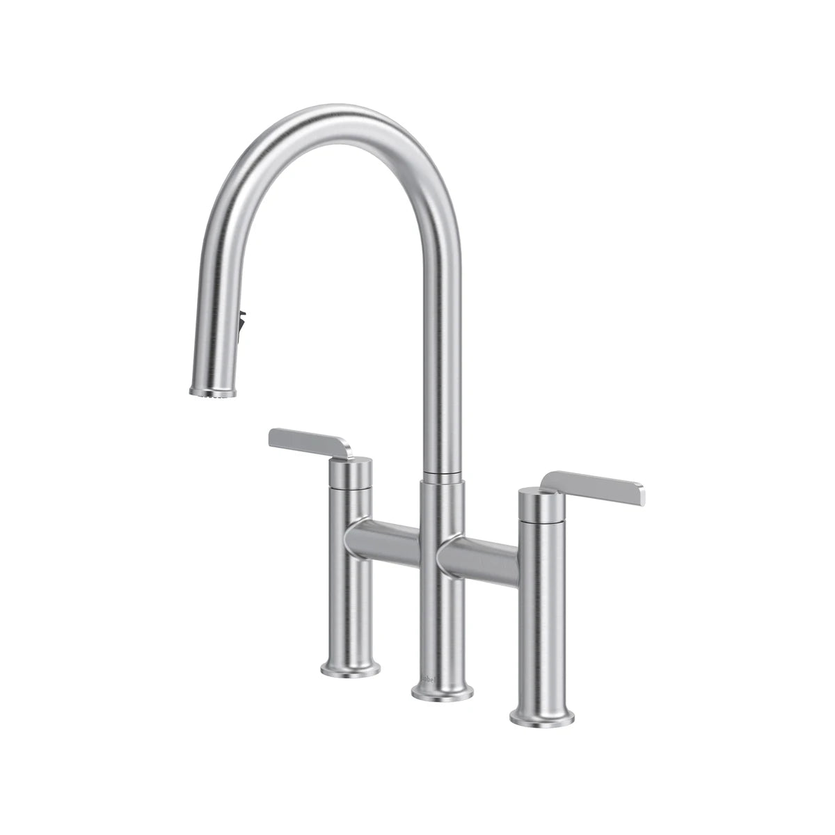 Robinet de cuisine rétractable Bridge avec bec en C RIOBEL AuthenticaMC - AU400-acier inoxydable