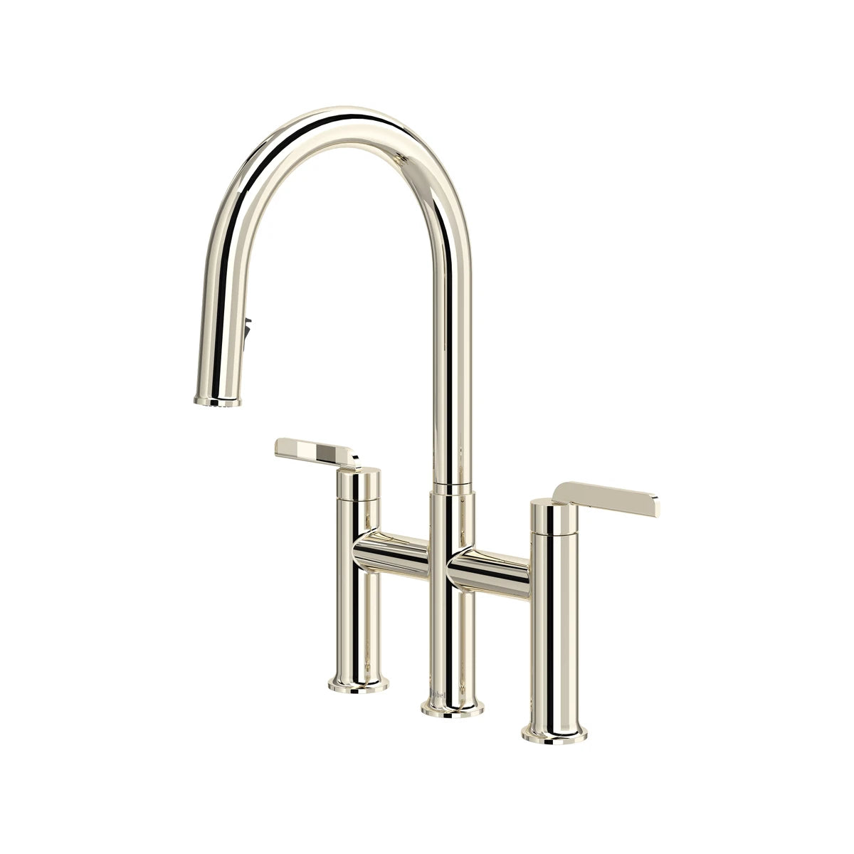 Robinet de cuisine rétractable Bridge avec bec en C RIOBEL AuthenticaMC - AU400-nickel poli
