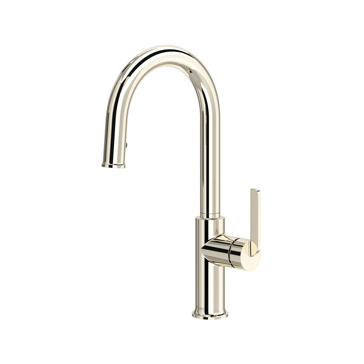 Robinet de cuisine rétractable avec douchette à jet unique RIOBEL AuthenticaMC - AU101-Nickel poli