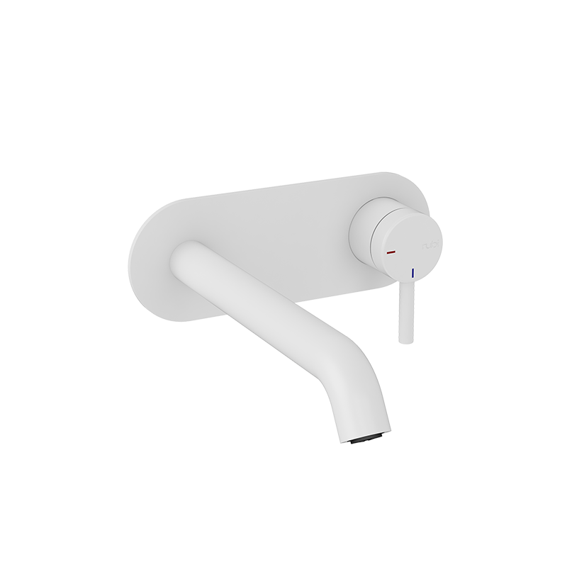 Robinet de lavabo mural Rubi Vertigo-mat white