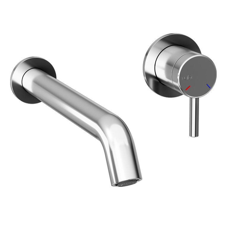 Robinet de lavabo mural Rubi Vertigo avec rosace-chrome