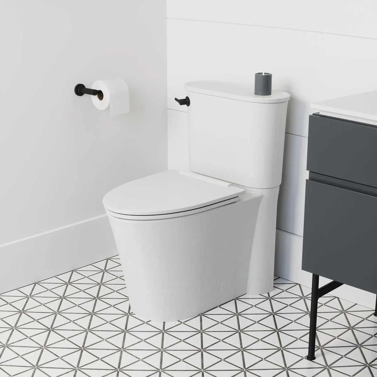 Toilette allongée 2 pièces American Standard STUDIO-S - BLanc