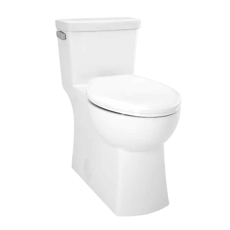 Toilette allongée Gerber monopièce Burr Ridge - Blanc