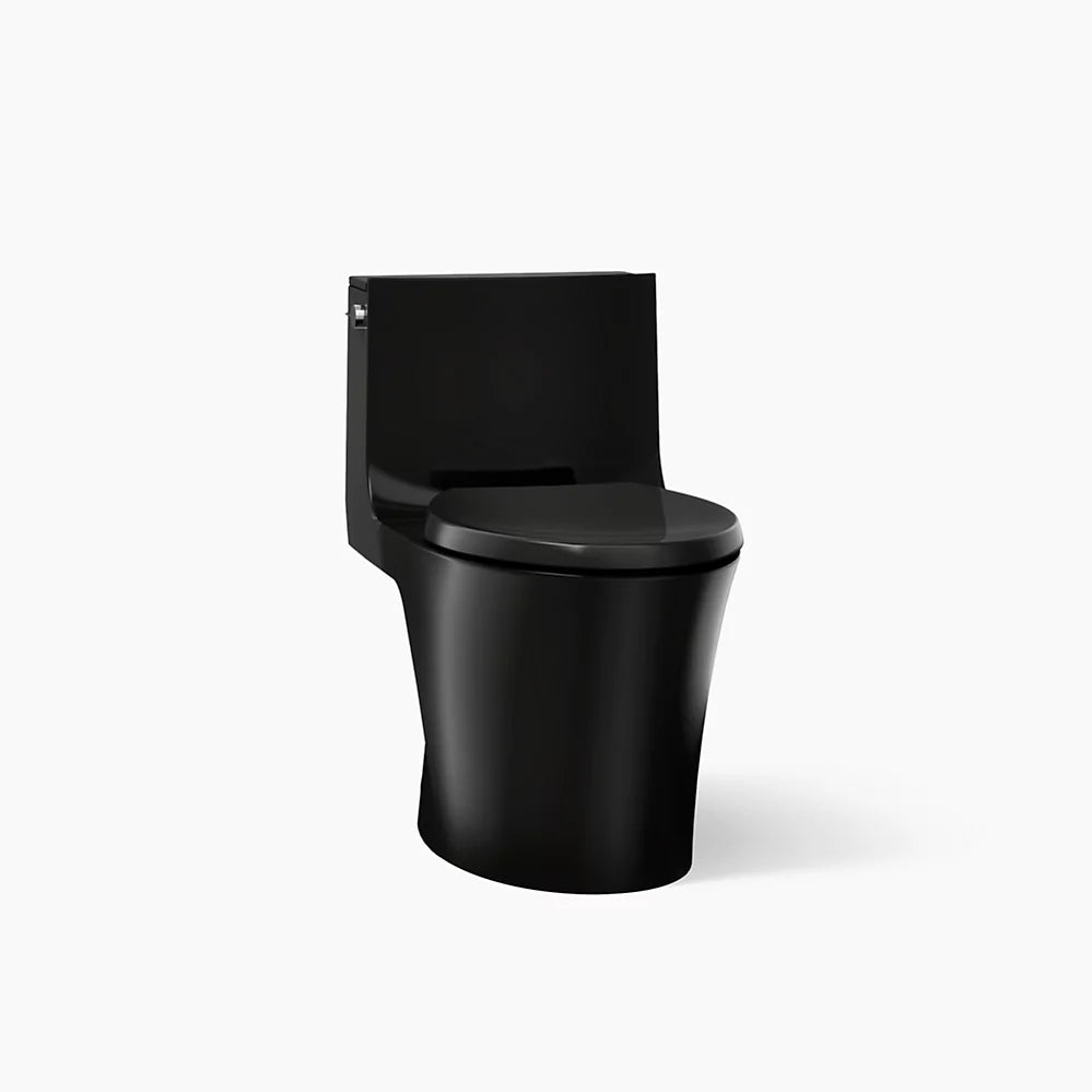 Toilette allongée monopièce VEIL avec siphon dissimulé, à chasse double - Kohler