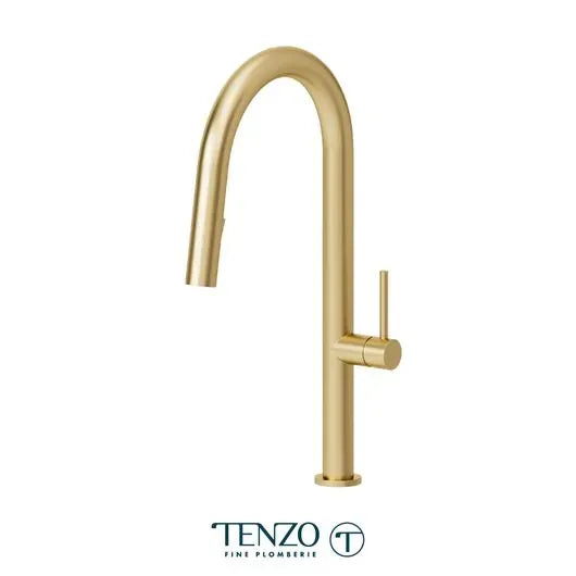 Amador Single-Handle Pull-Down Kitchen Faucet with 2-Function Sprayer in Brushed Gold Finish