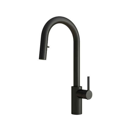 DOLCI KITCHEN FAUCET WITH PULL-OUT SPRAY HEAD 2 JETS MATTE BLACK