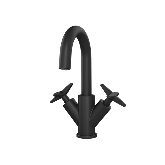 LEXA MATTE BLACK SINGLE HOLE BASIN FAUCET