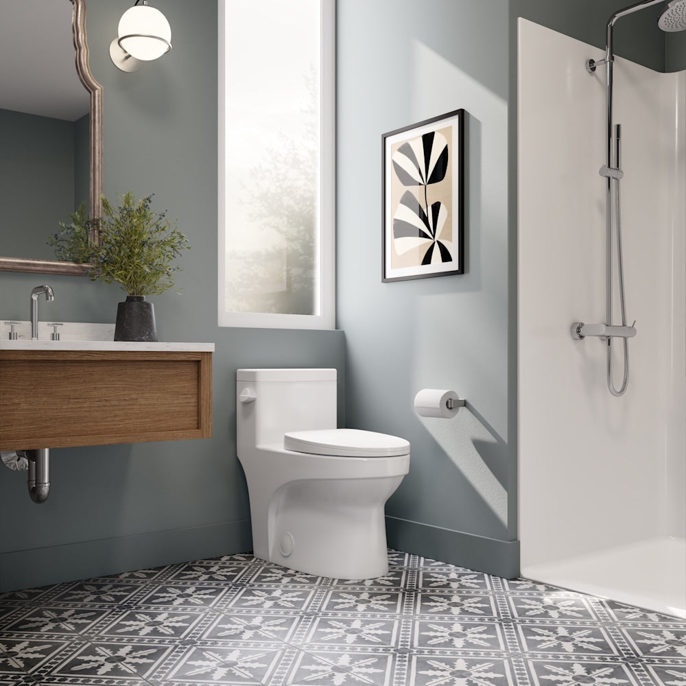 Adams One-Piece ADA Side-Flush 4.8L Toilet in White