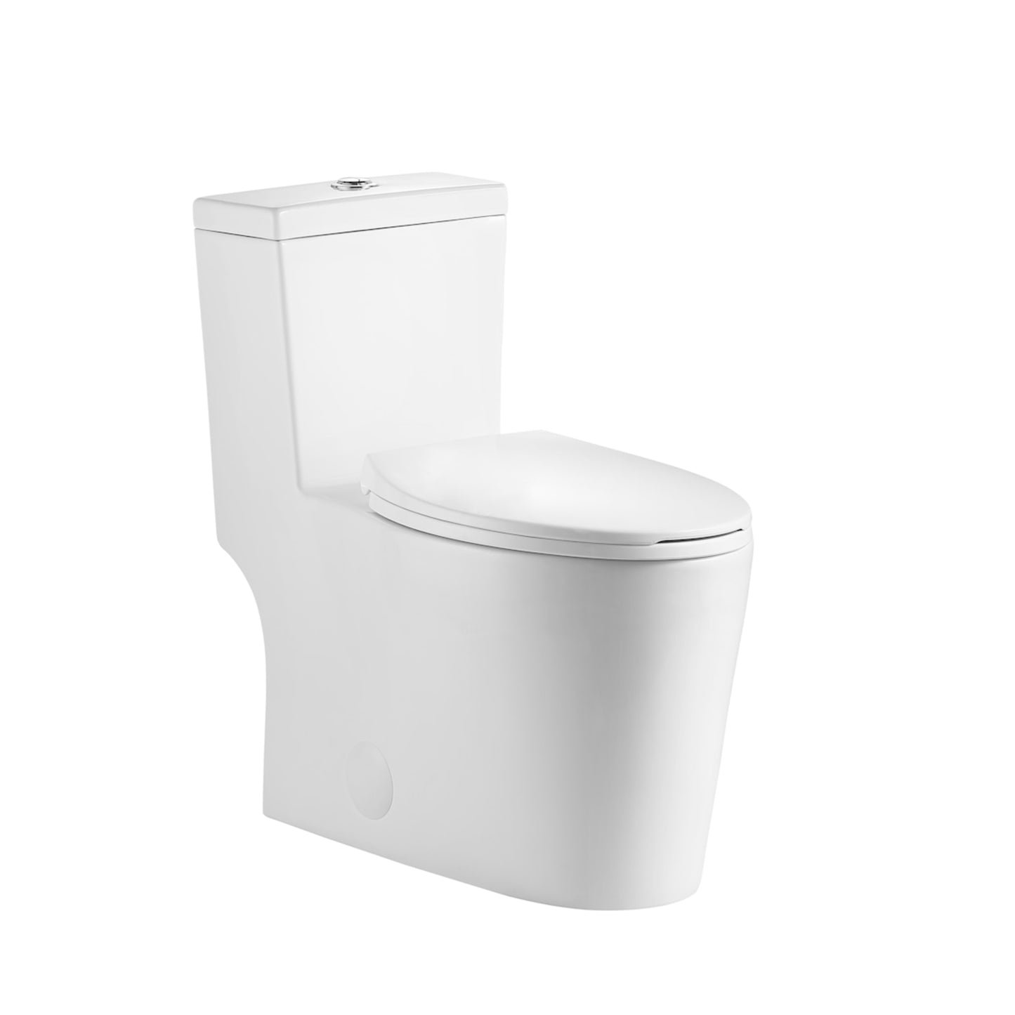 Prague one-piece elongated dual flush 4.1/6L toilet in white