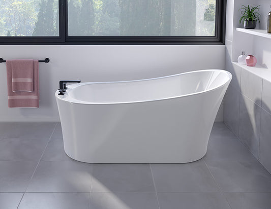 Aria Octave bathtub white drain cover White