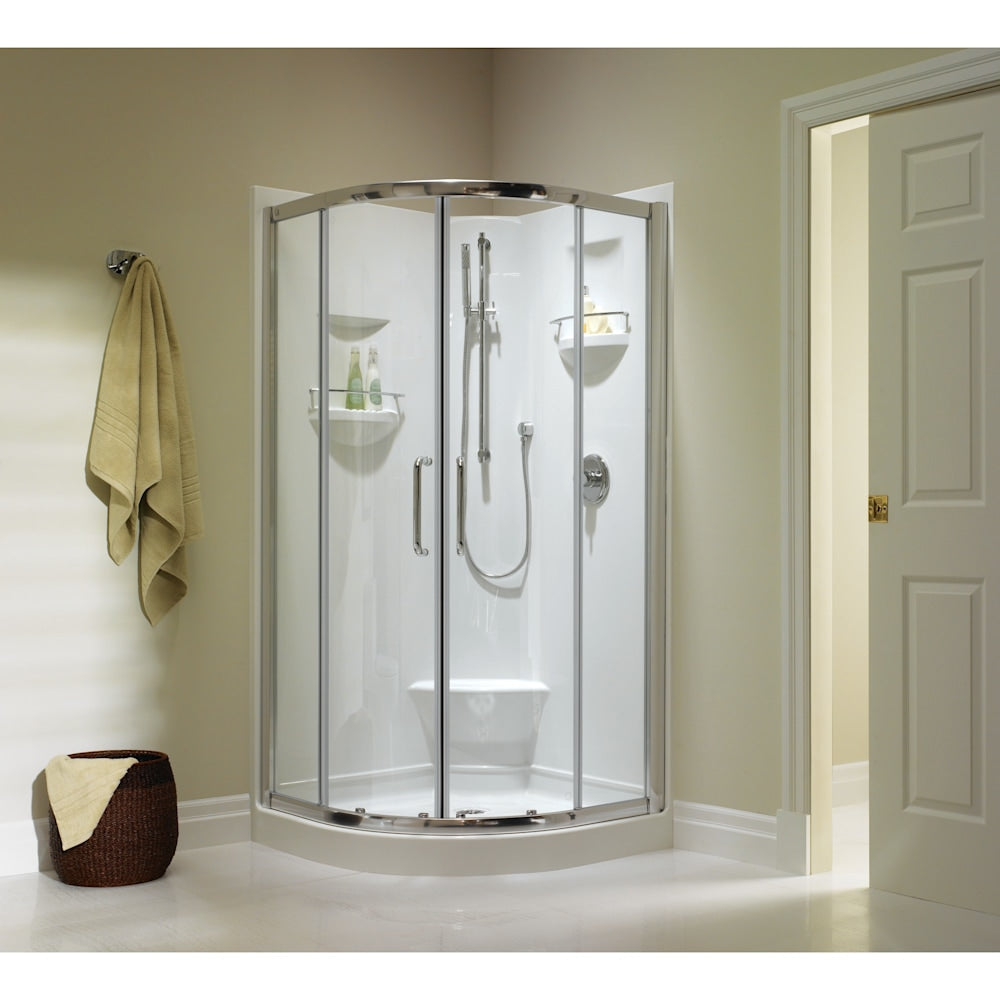 BELGRADE neo-round sliding shower door with central opening