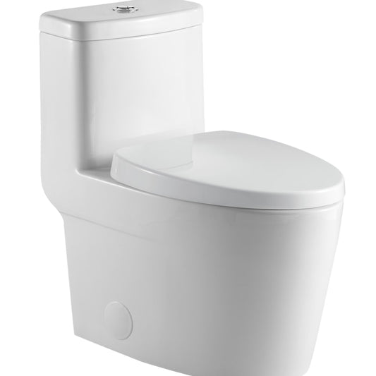 Zen toilette allongée une pièce double chasse 4.1/6L en blanc