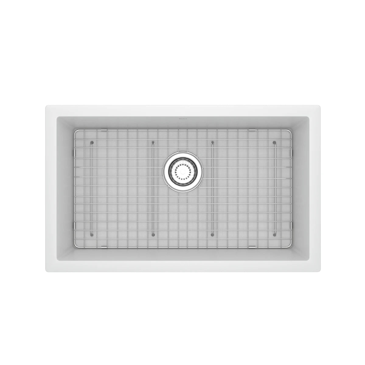 Évier de cuisine simple sous comptoir en quartz 30" FonsaMC - FAUM3018-blanc
